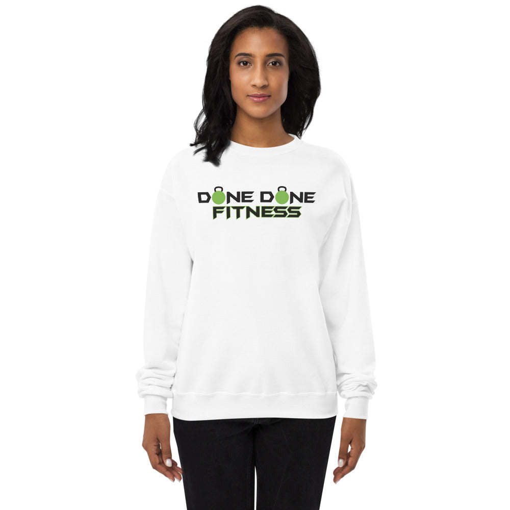 Logo White Unisex fleece sweatshirt
