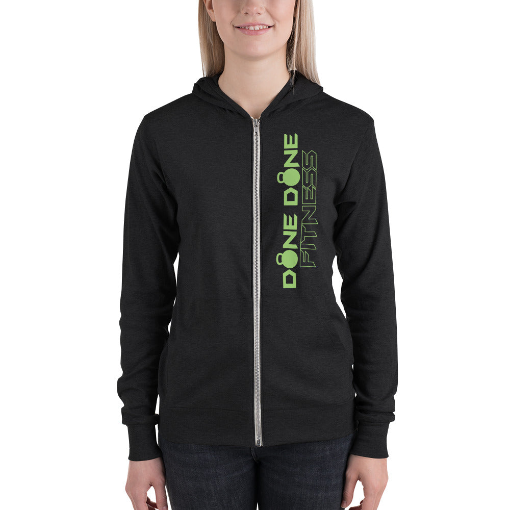 Logo Black Unisex zip hoodie