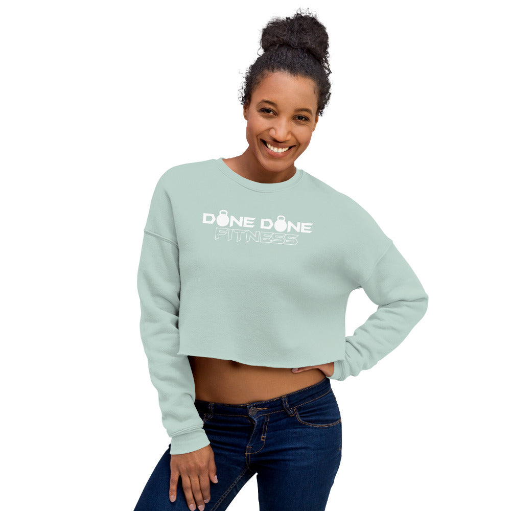 Logo Green Crop Sweatshirt