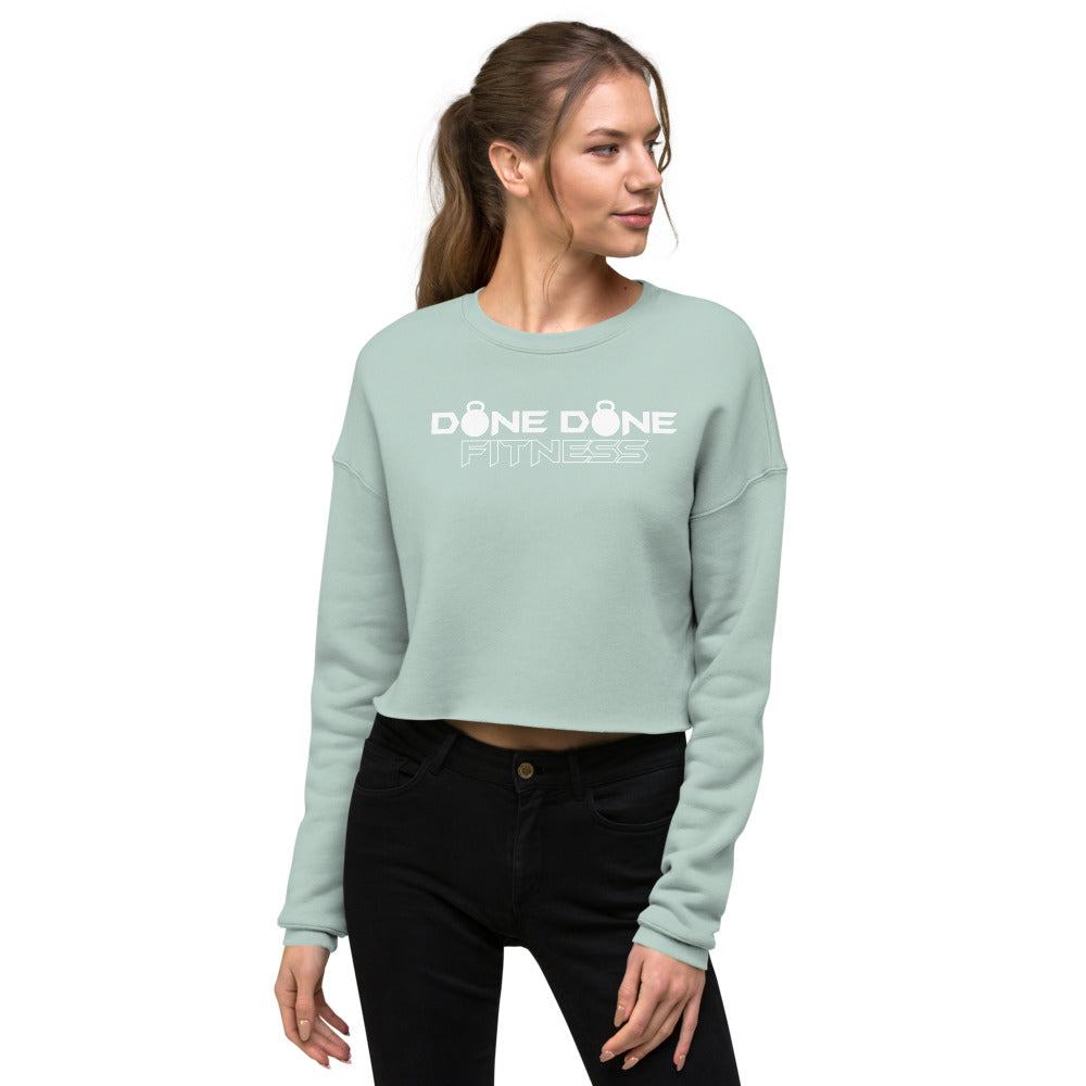 Logo Green Crop Sweatshirt