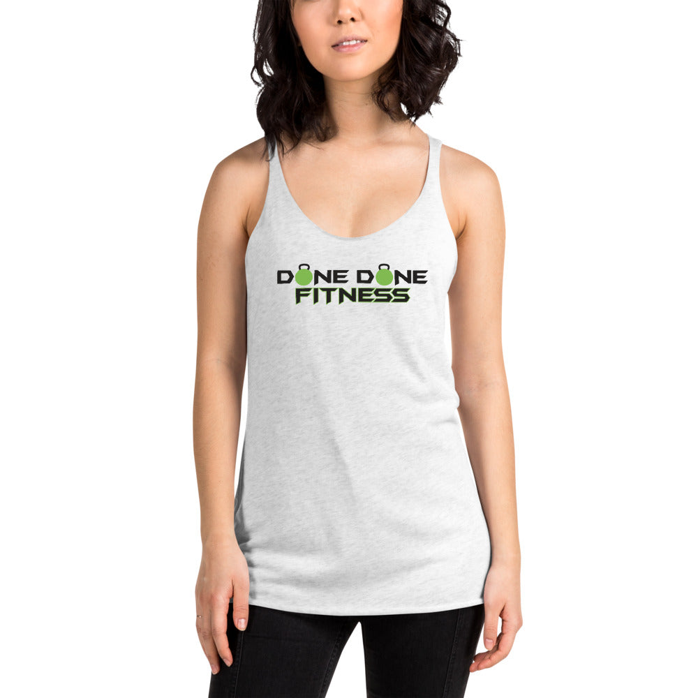 Logo White Women's Racerback Tank