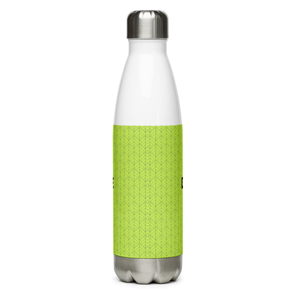 Logo Pattern Green Stainless Steel Water Bottle