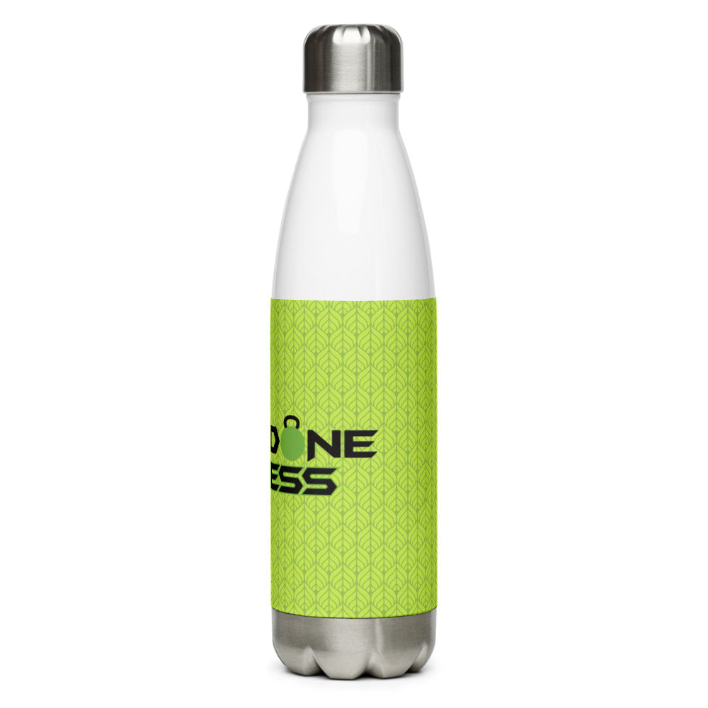 Logo Pattern Green Stainless Steel Water Bottle