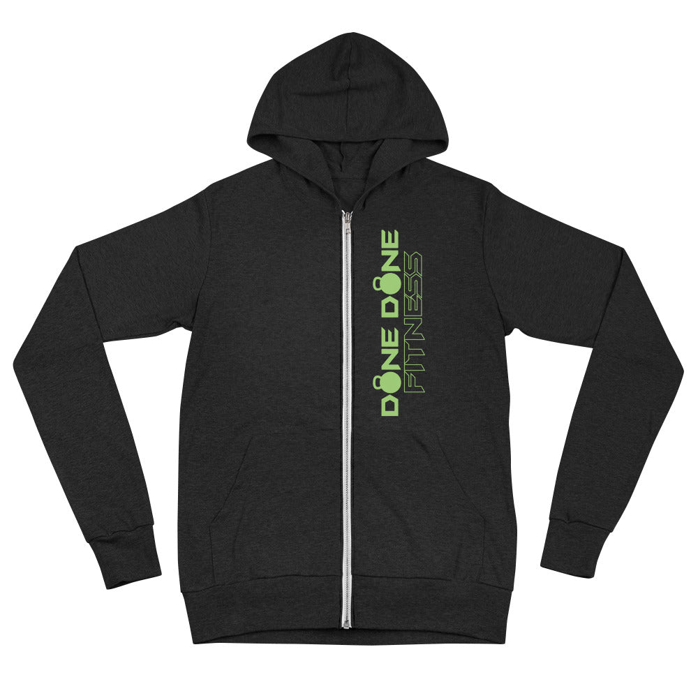 Logo Black Unisex zip hoodie