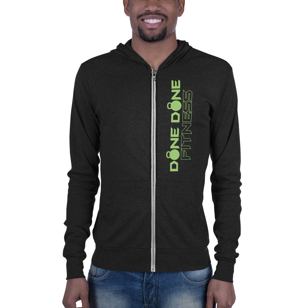 Logo Black Unisex zip hoodie